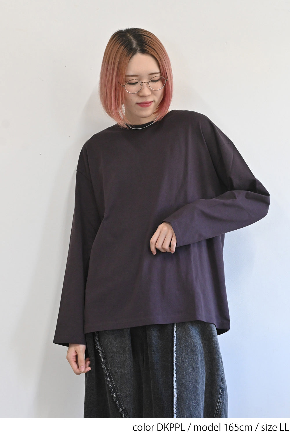 ワイドな無地ロンTEE②