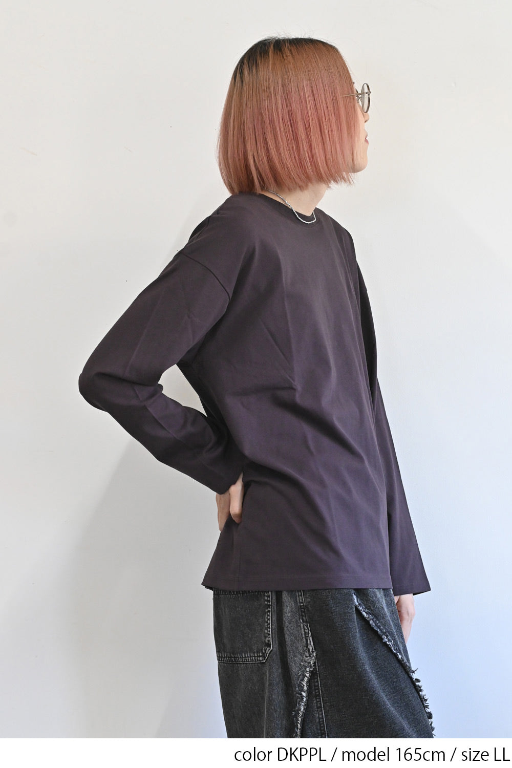 ワイドな無地ロンTEE②