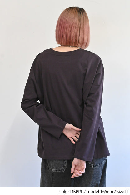 ワイドな無地ロンTEE②