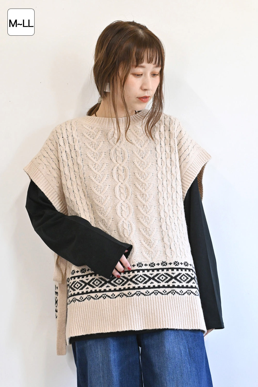 ワイドな無地ロンTEE②
