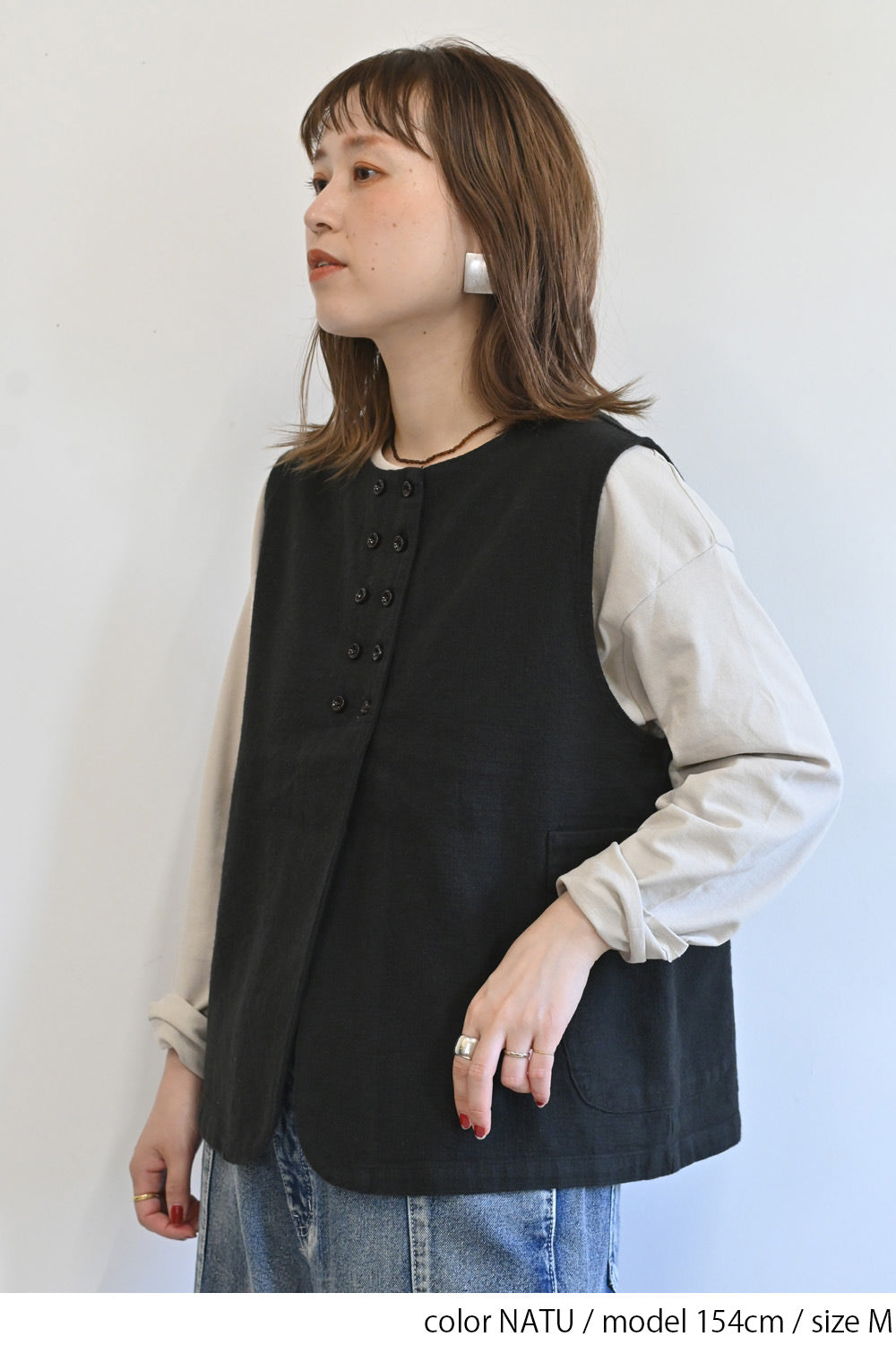 ワイドな無地ロンTEE②