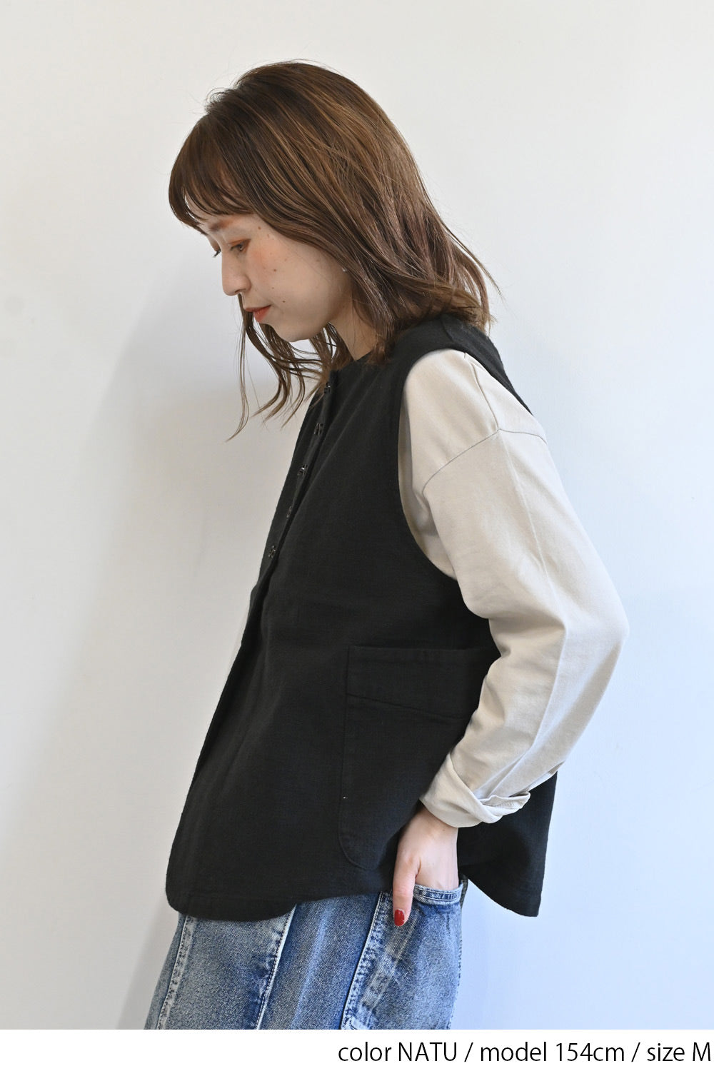 ワイドな無地ロンTEE②