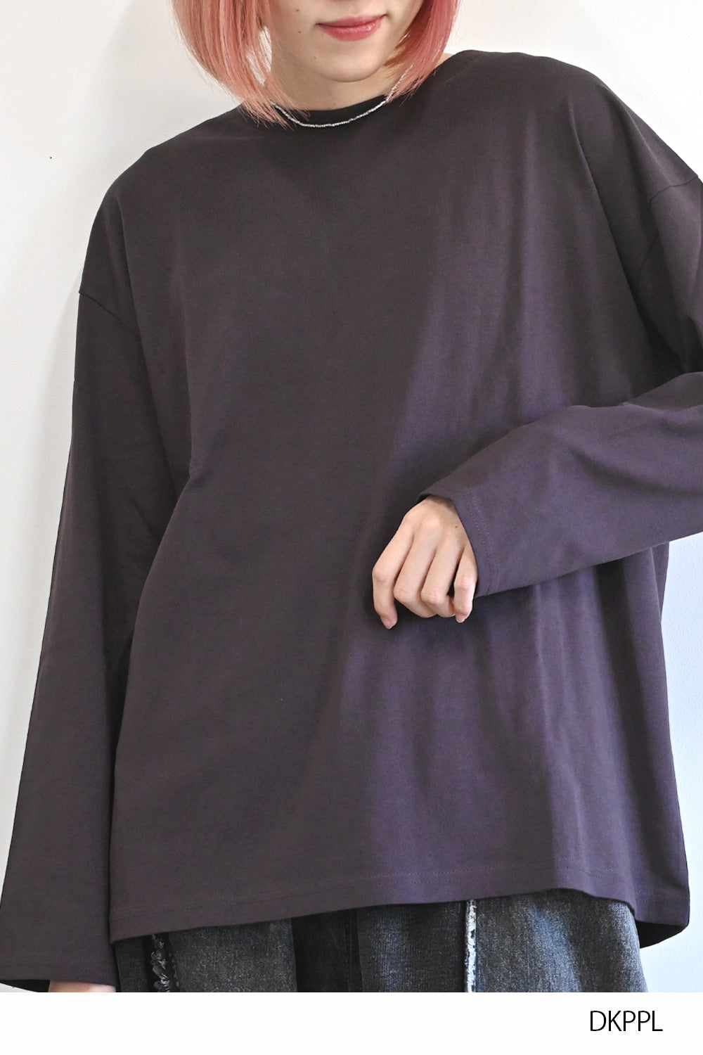 ワイドな無地ロンTEE②