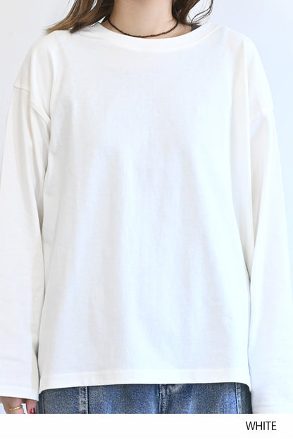 ワイドな無地ロンTEE②