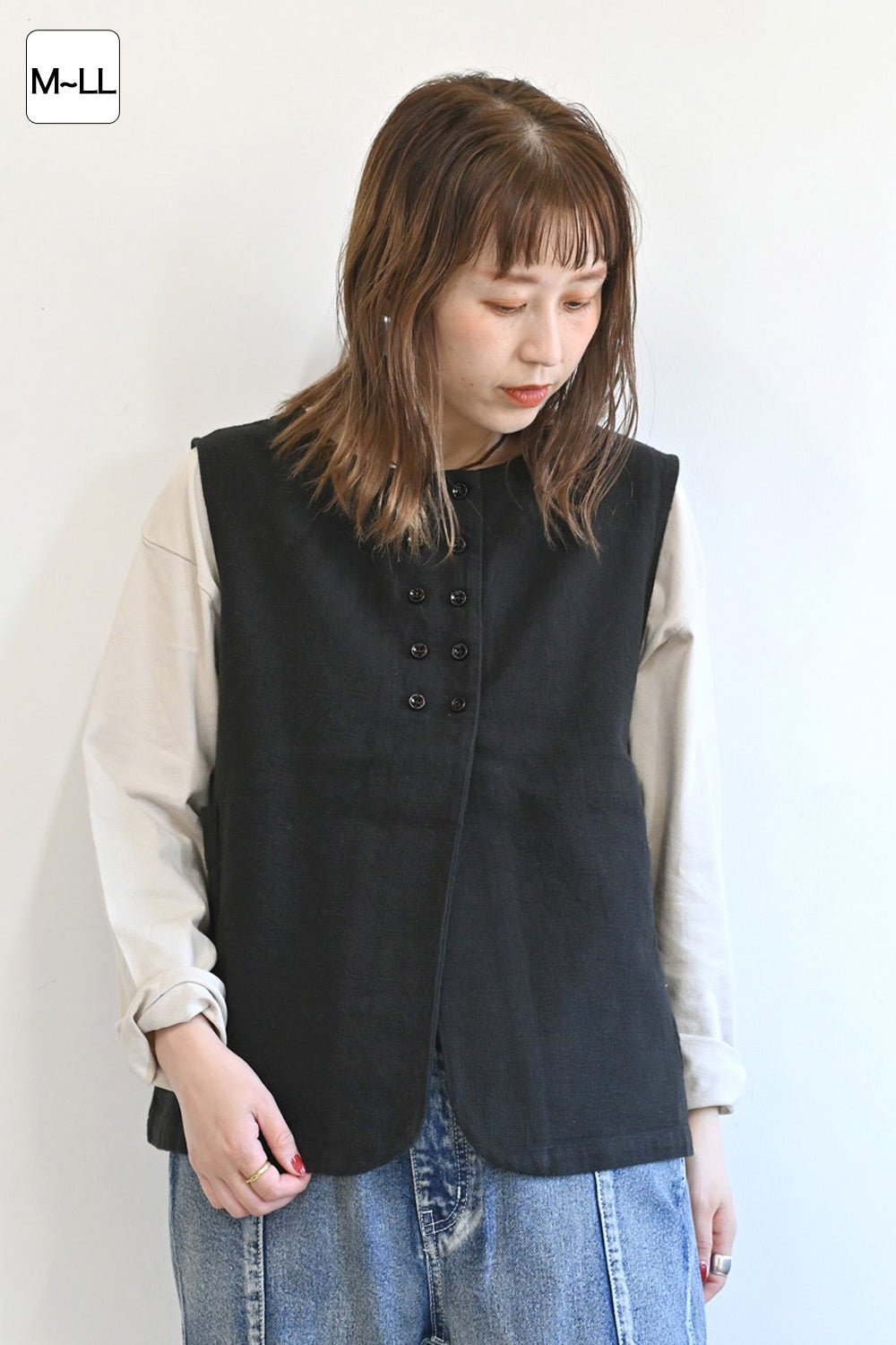 ワイドな無地ロンTEE②