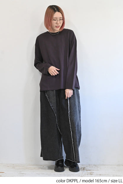 ワイドな無地ロンTEE②