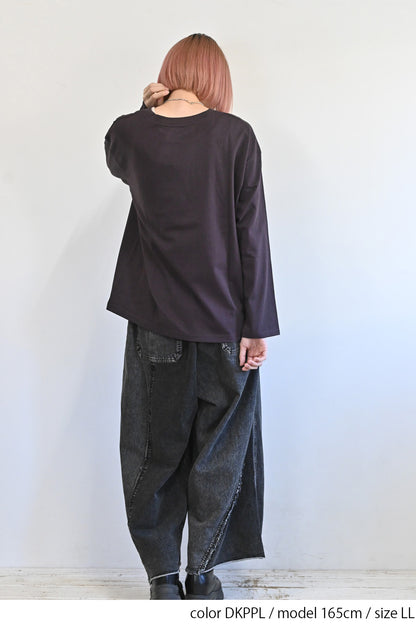 ワイドな無地ロンTEE②