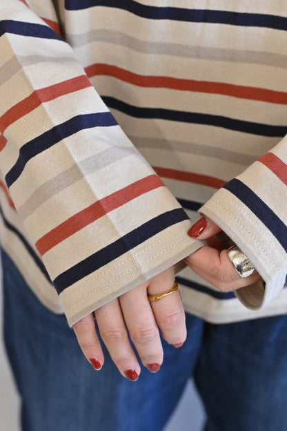 ≪SALE≫Wide Striped Long Sleeve Tee ②