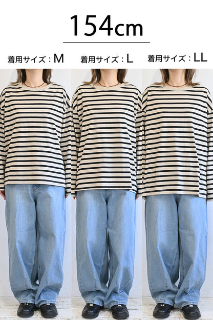 ≪SALE≫Wide Striped Long Sleeve Tee ②