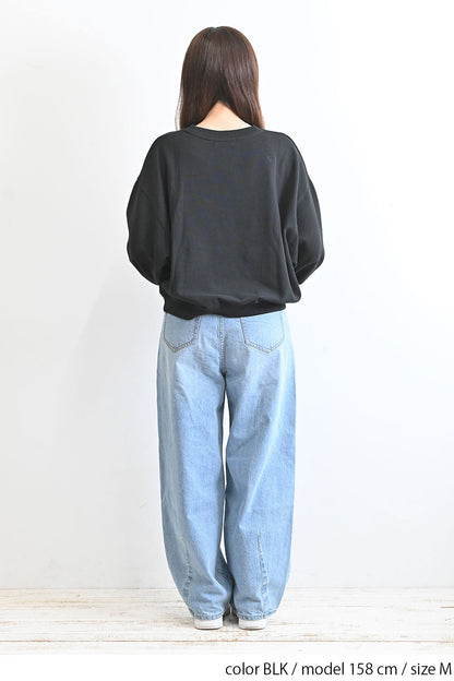 裾ギャザーOE裏毛プルオーバー