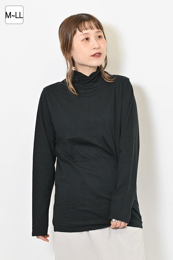 ≪SALE≫ Smiling Twisted Solid Turtleneck