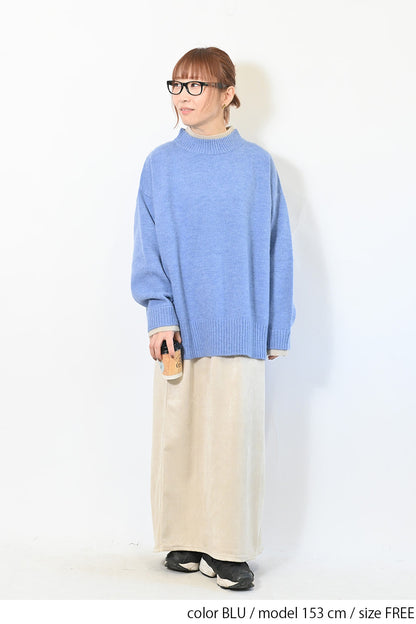 レイヤー風モックネックプルオーバー