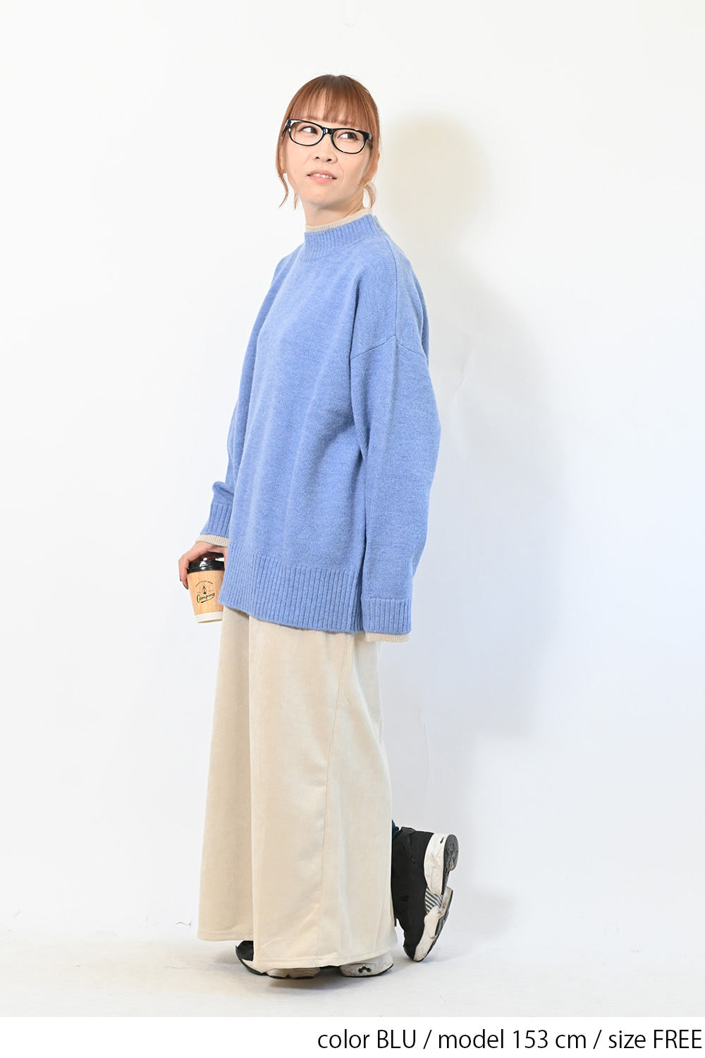 レイヤー風モックネックプルオーバー