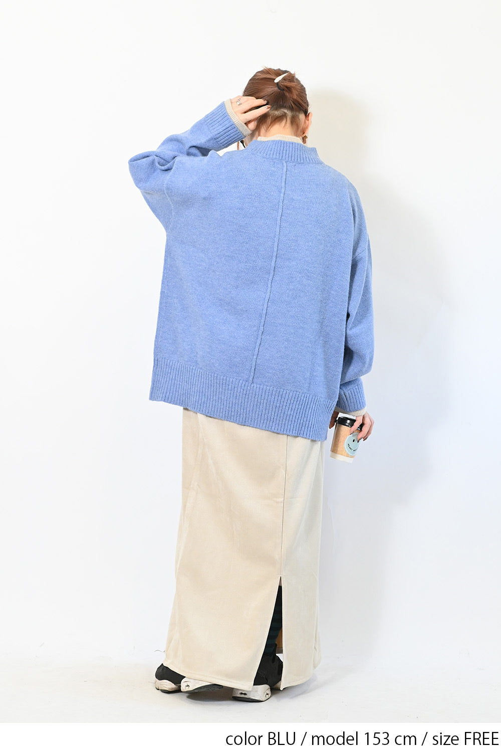 レイヤー風モックネックプルオーバー