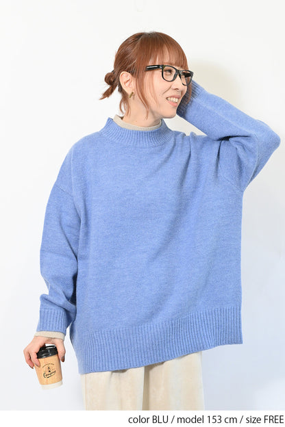 レイヤー風モックネックプルオーバー