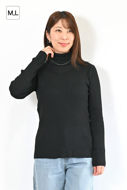 ≪SALE≫【neilikka】リブ編みタートルネックニット