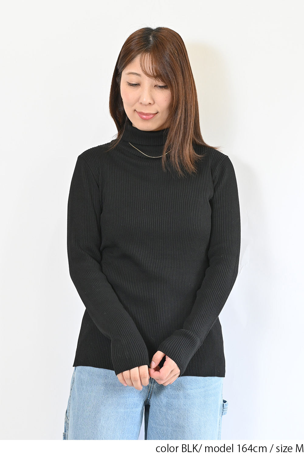 ≪SALE≫【neilikka】リブ編みタートルネックニット