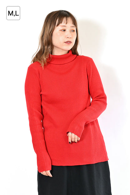≪SALE≫【neilikka】リブ編みタートルネックニット