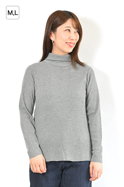 ≪SALE≫【neilikka】リブ編みタートルネックニット