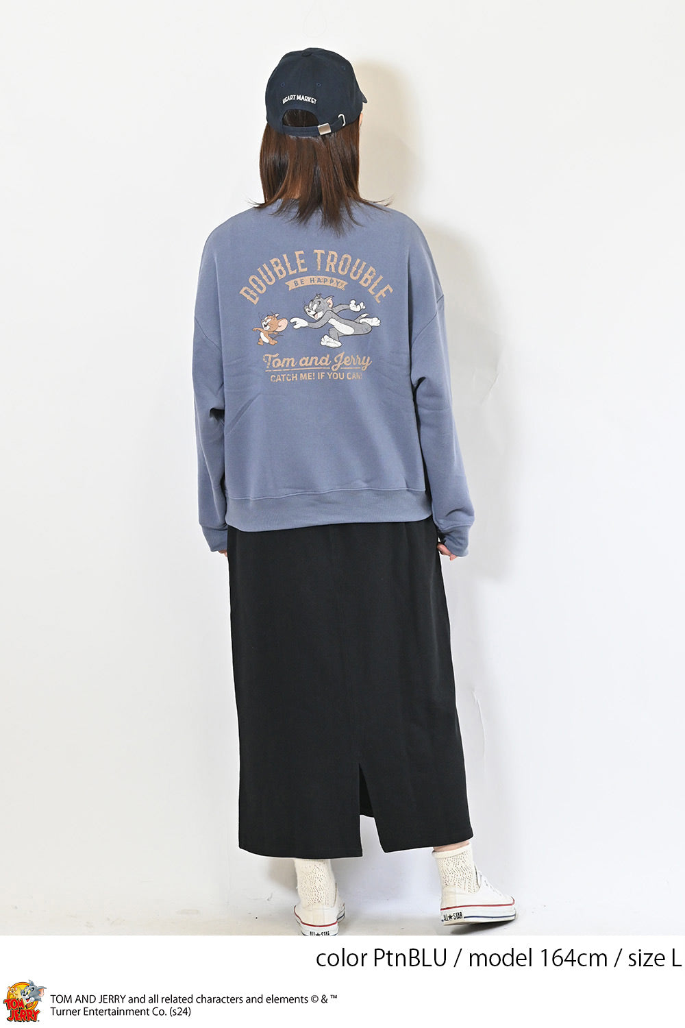 トムとジェリー裏起毛ワイドクルートレーナー