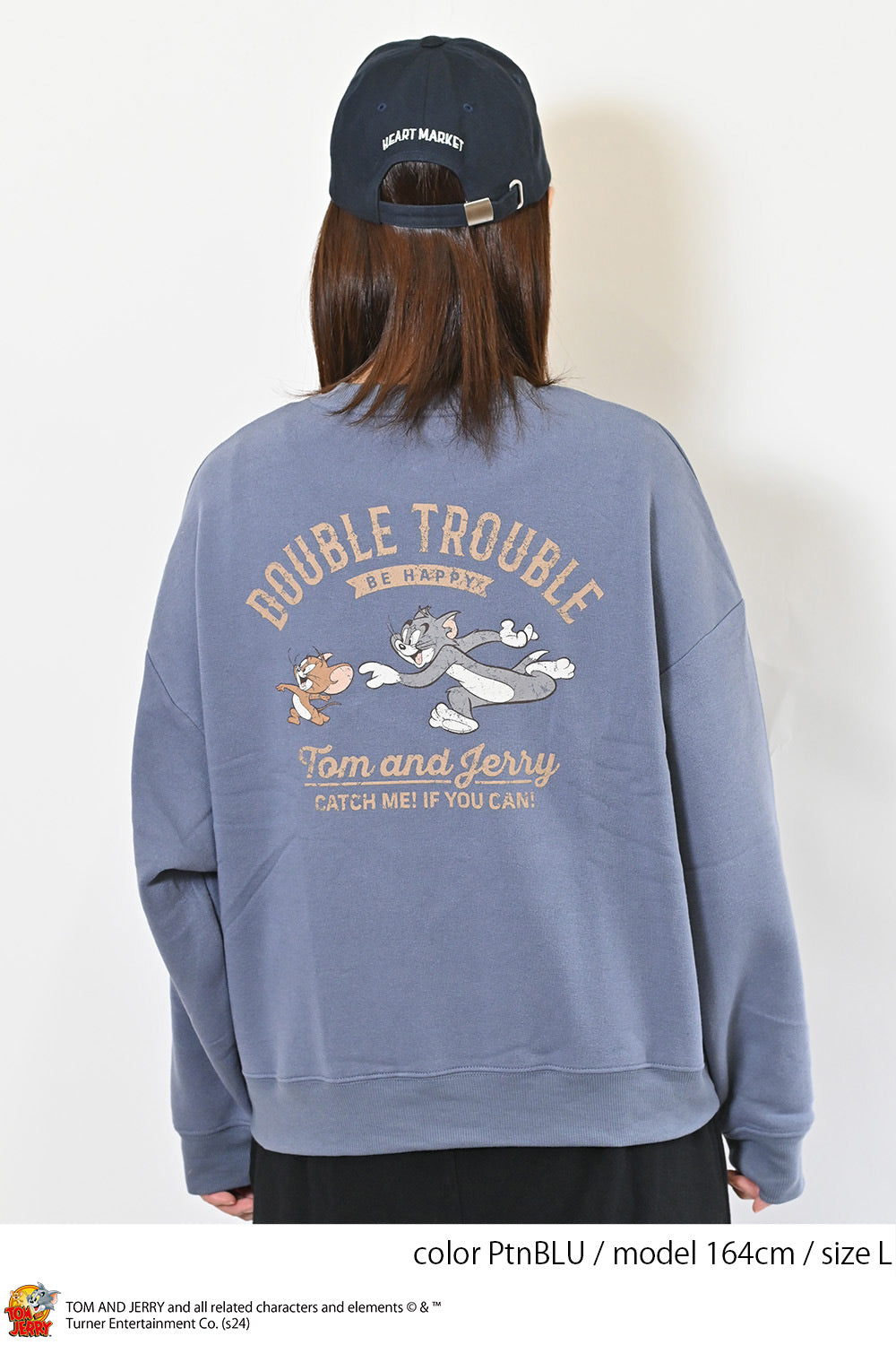 トムとジェリー裏起毛ワイドクルートレーナー