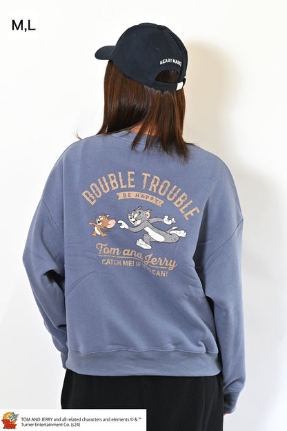 トムとジェリー裏起毛ワイドクルートレーナー