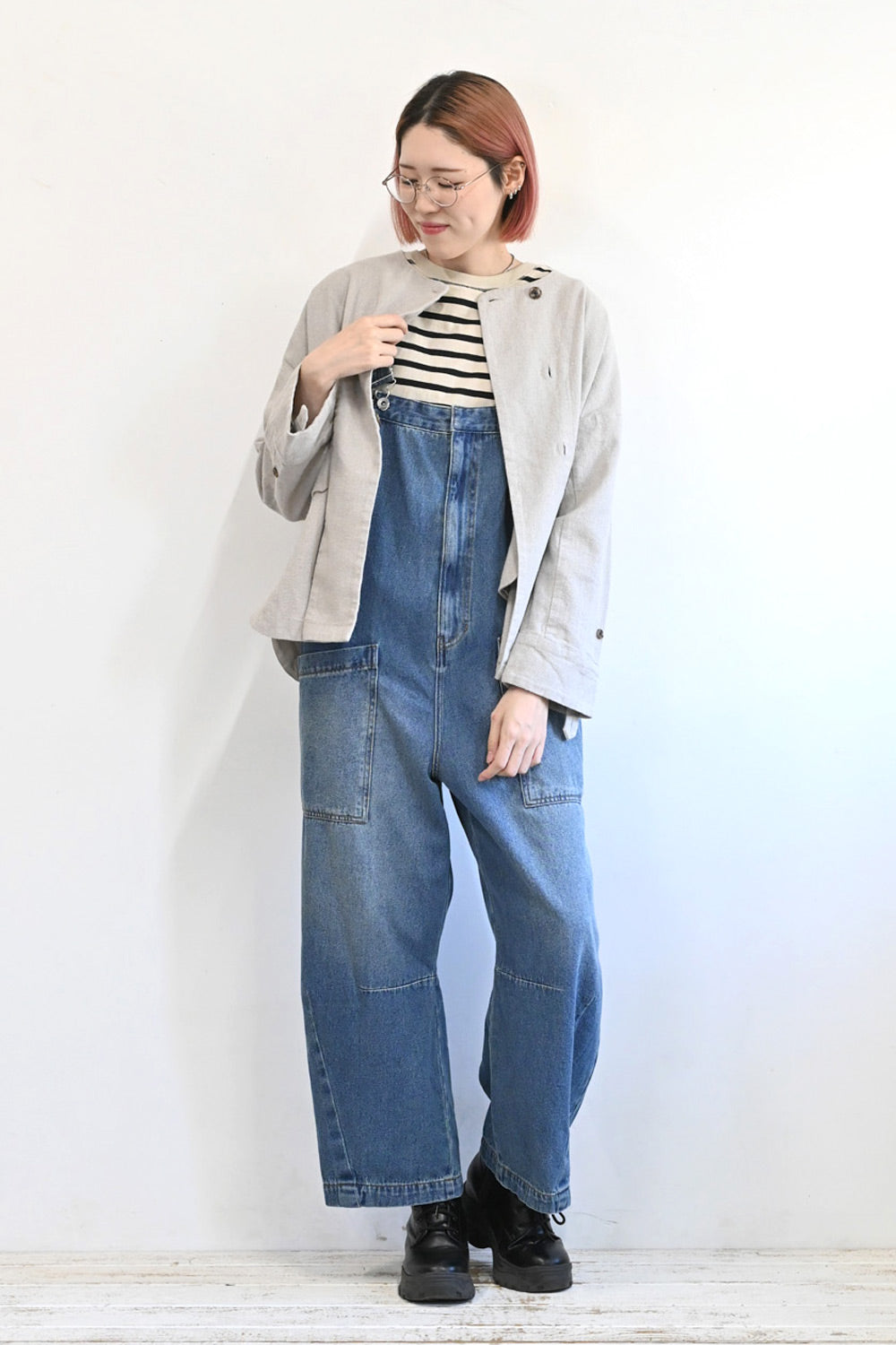 く日はお得♪ 10%OFFクーポン配布中！／ワイドレッグデニムサロペット – HEART サロペット・オーバーオール・オールインワン