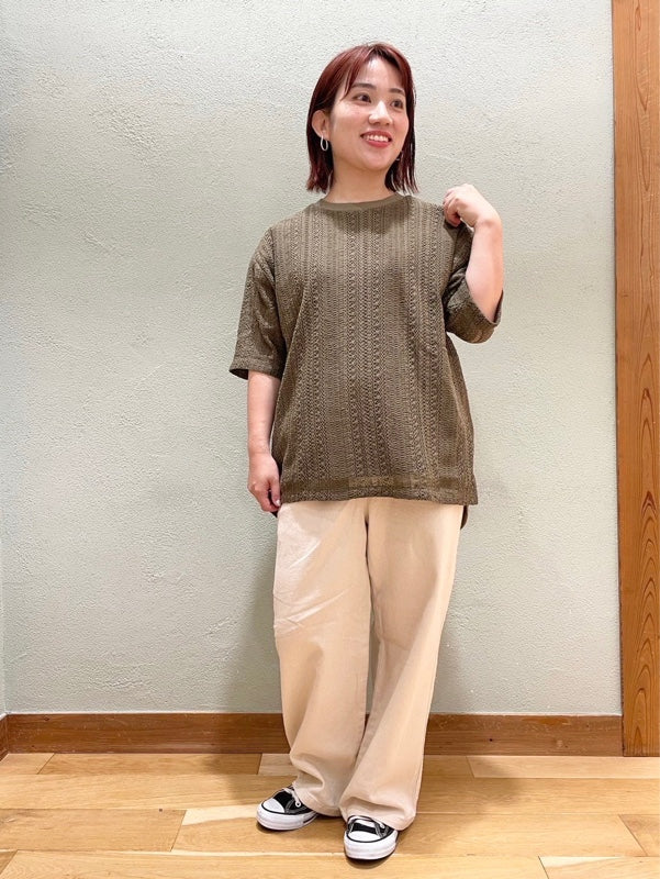 Cottonツイルワイドパンツ