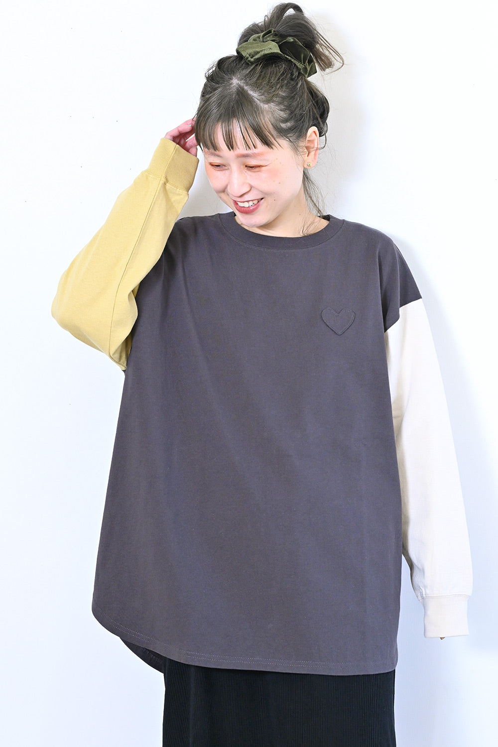 ハート裾ラウンド16OEチュニック②