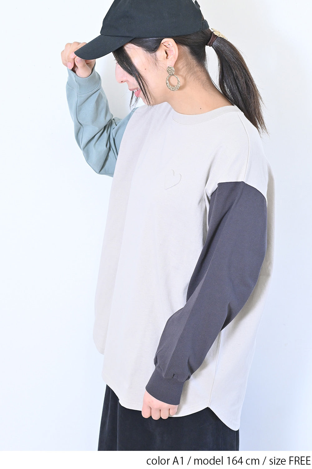 ハート裾ラウンド16OEチュニック②