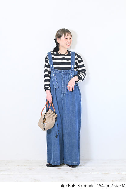 ワイドな太ボーダーロンTEE②