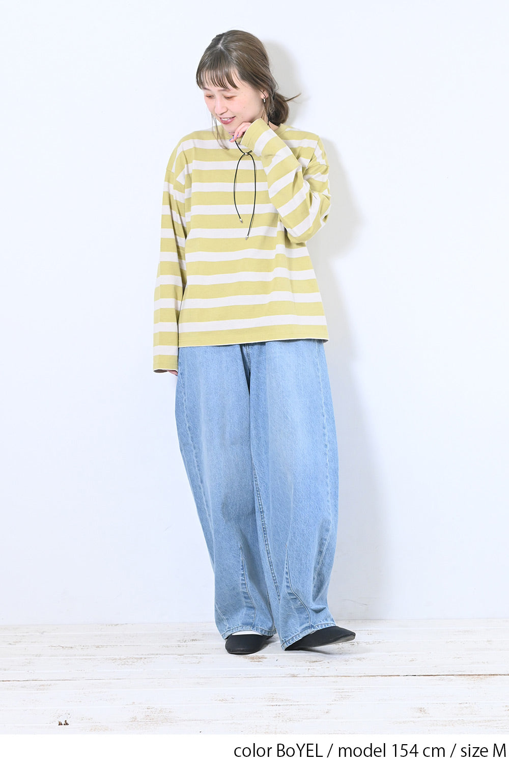 ワイドな太ボーダーロンTEE②