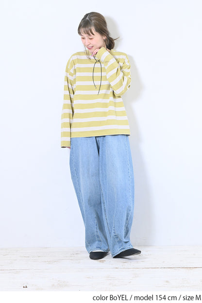 ワイドな太ボーダーロンTEE②