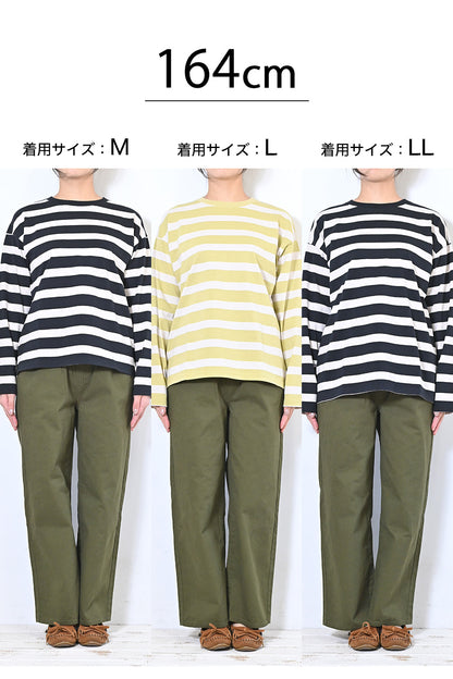 ワイドな太ボーダーロンTEE②