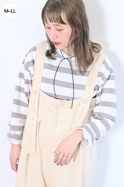 ワイドな太ボーダーロンTEE②