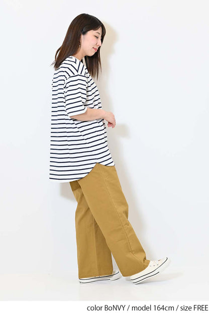 ≪SALE≫Heart Pocket Round Hem Short Sleeve Tunic