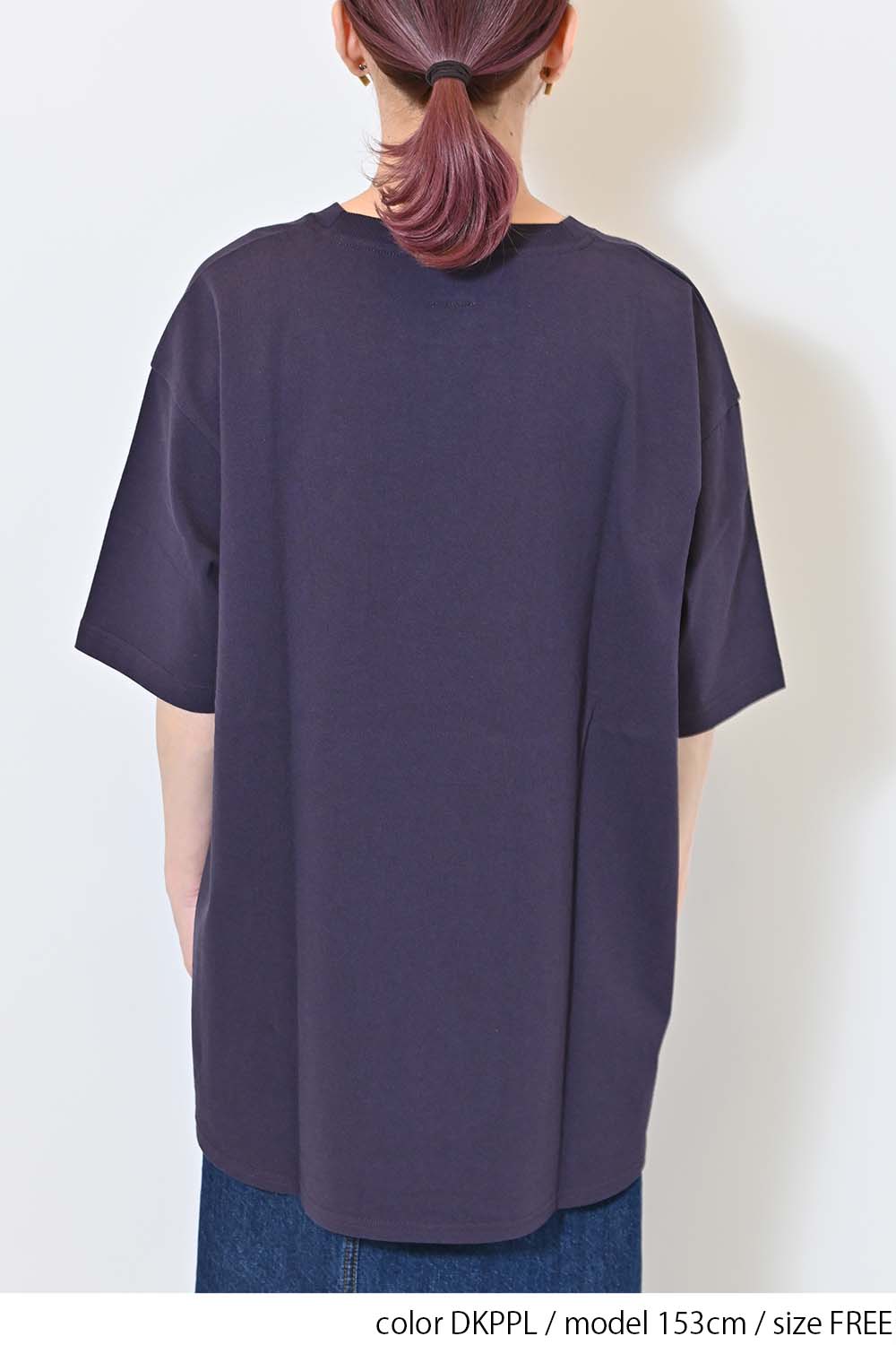 ≪SALE≫Heart Pocket Round Hem Short Sleeve Tunic