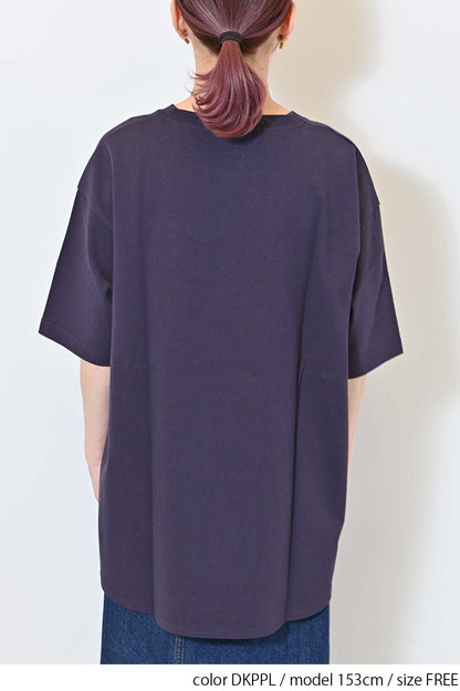 ≪SALE≫Heart Pocket Round Hem Short Sleeve Tunic
