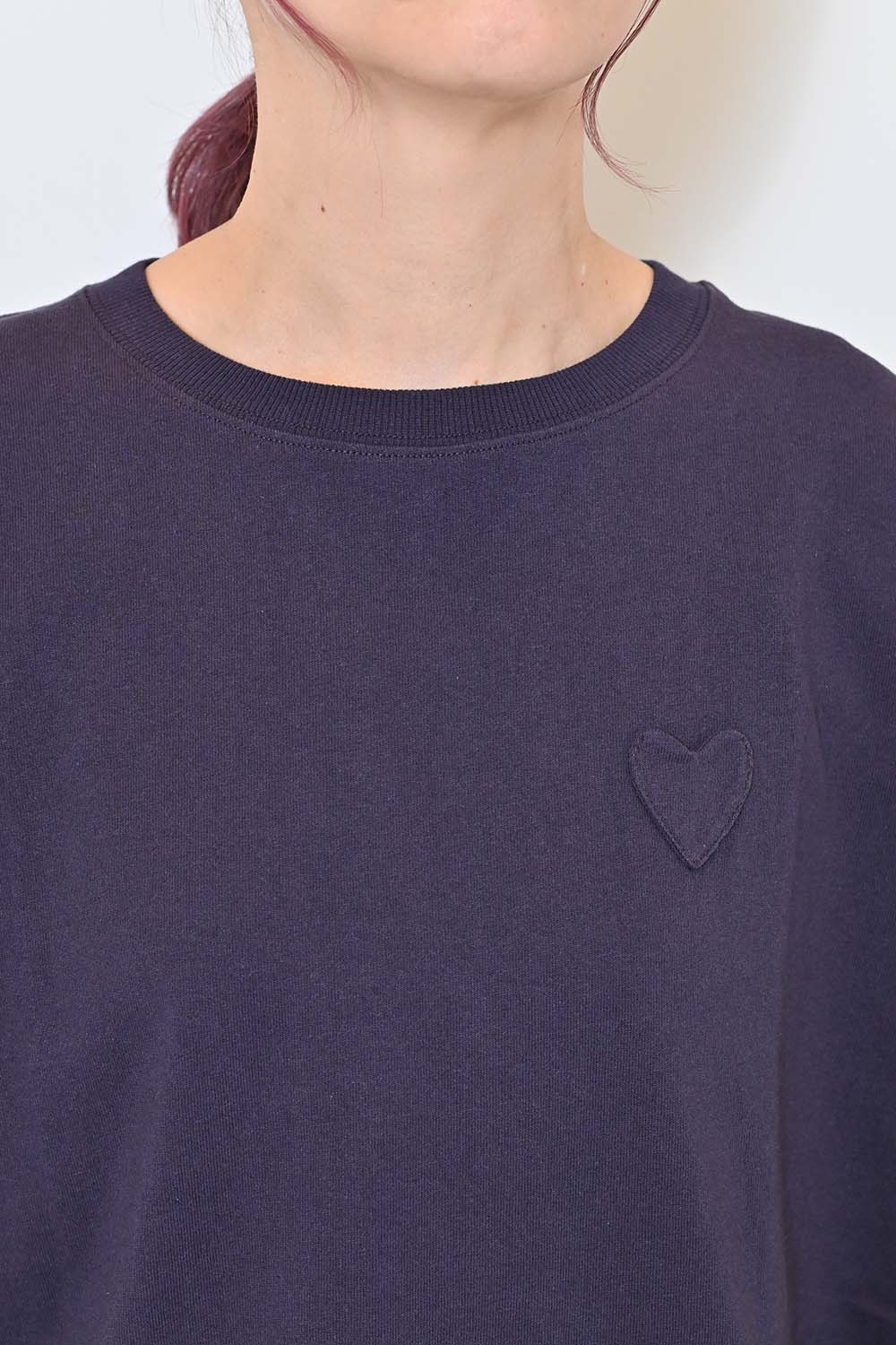 ≪SALE≫Heart Pocket Round Hem Short Sleeve Tunic