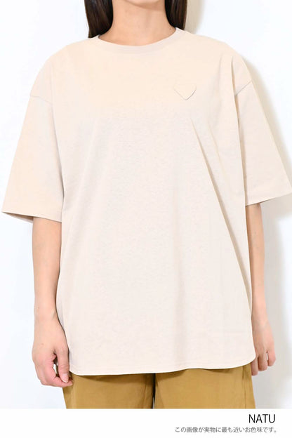 ≪SALE≫Heart Pocket Round Hem Short Sleeve Tunic