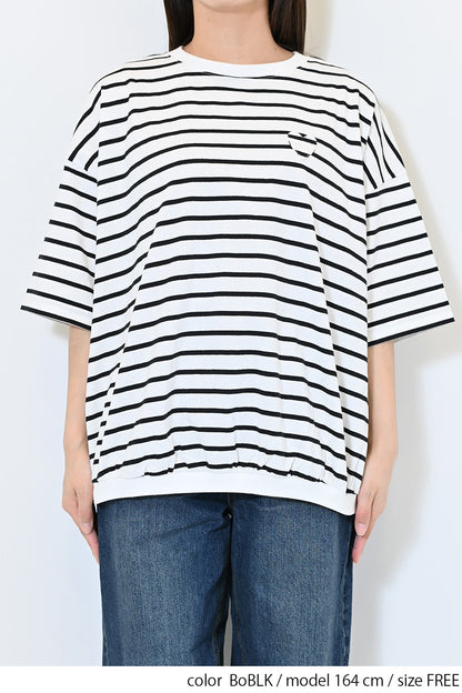 ≪SALE≫Heart Pocket Gathered Hem Pullover