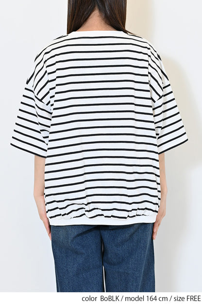 ≪SALE≫Heart Pocket Gathered Hem Pullover