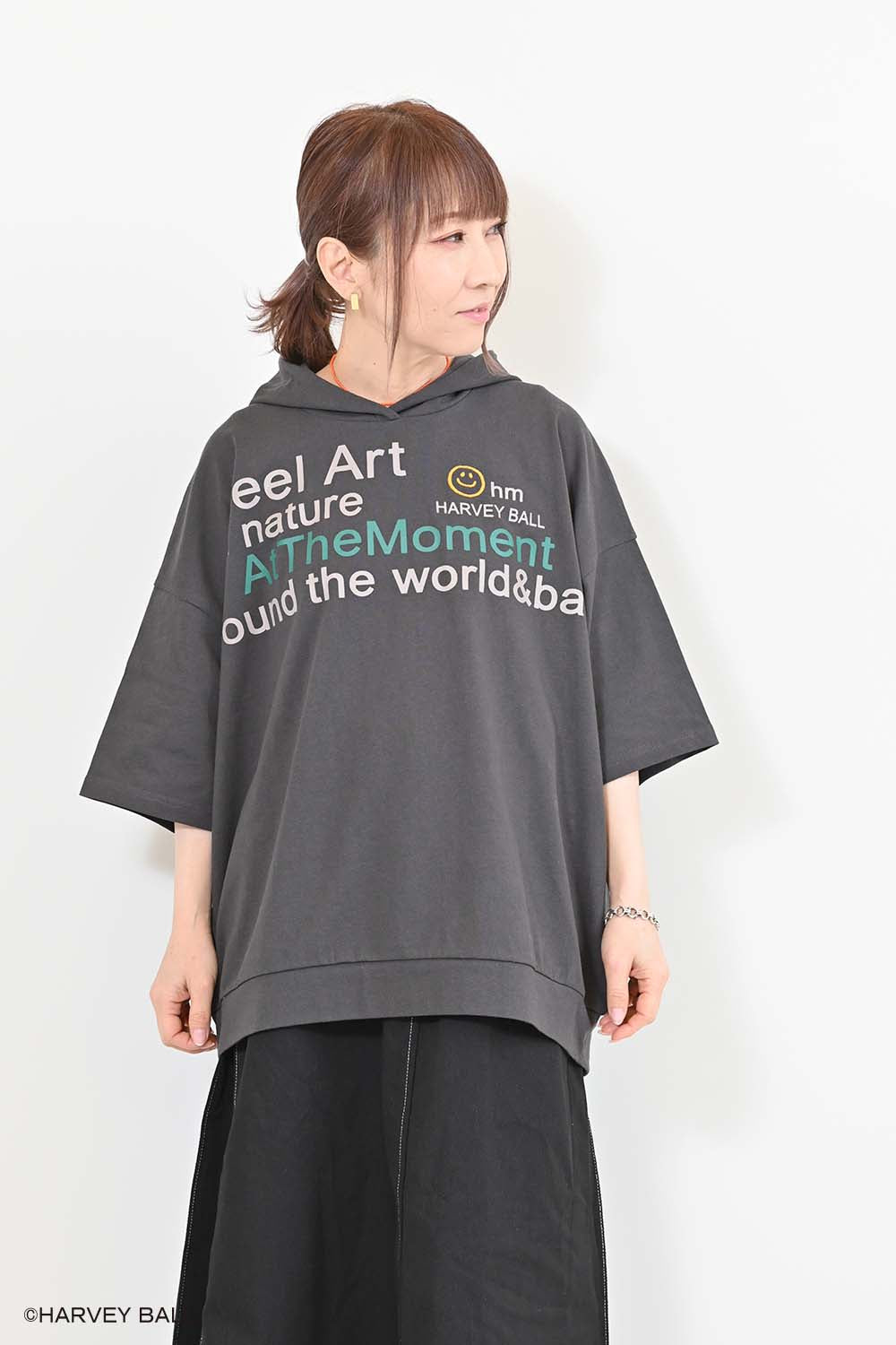 ≪SALE≫Smiley Face Hooded Parka Tunic