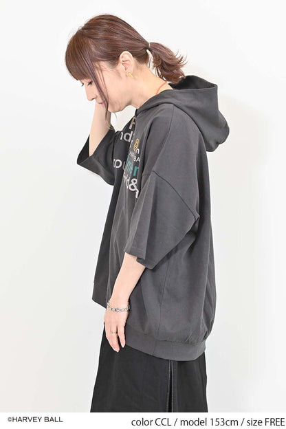 ≪SALE≫Smiley Face Hooded Parka Tunic