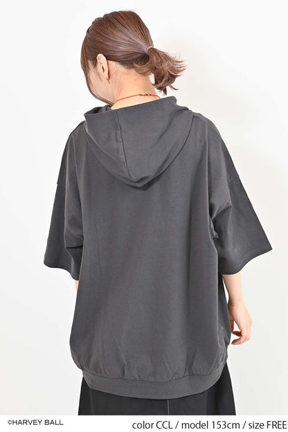 ≪SALE≫Smiley Face Hooded Parka Tunic
