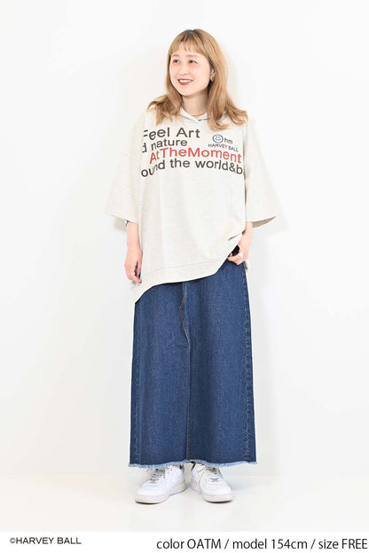 ≪SALE≫Smiley Face Hooded Parka Tunic