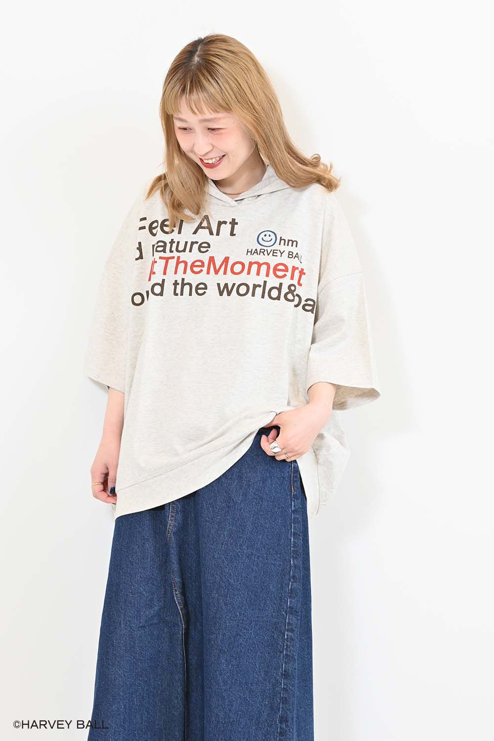 ≪SALE≫ニコちゃんフードパーカーチュニック – HEART MARKET