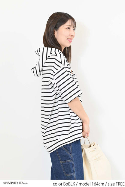 ≪SALE≫Smiley Face Hooded Parka Tunic