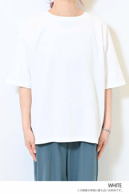 ワイドな無地TEE