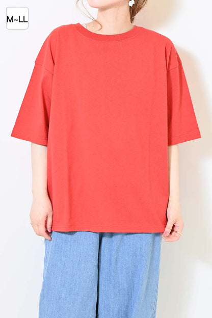 ワイドな無地TEE